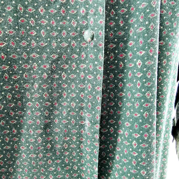 VTG Victoria’s Secret Country Green Floral Nightgown Sleep Shirt Dress L 3285 - Picture 8 of 9